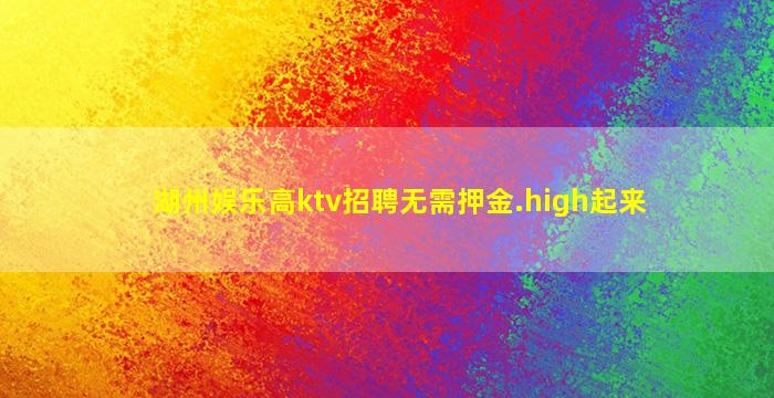 湖州娱乐高ktv招聘无需押金.high起来